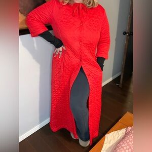Red 1960s Vintage Vanity Fair Size 10 Duster